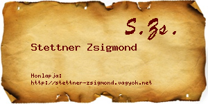 Stettner Zsigmond névjegykártya