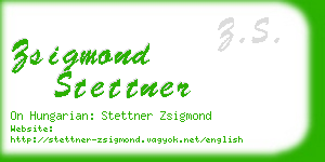 zsigmond stettner business card